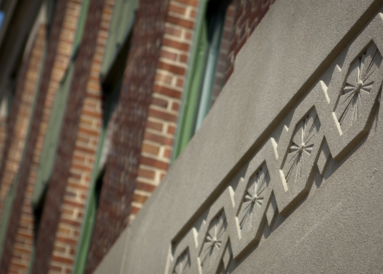 Architectural close up of Cockins Hall