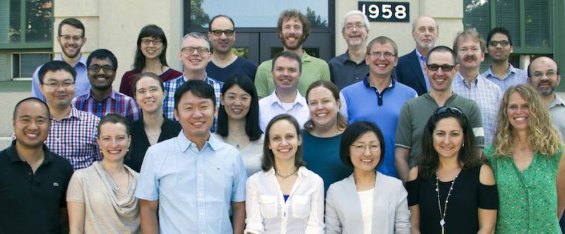 Statistics faculty on the steps of Cockins Hall.