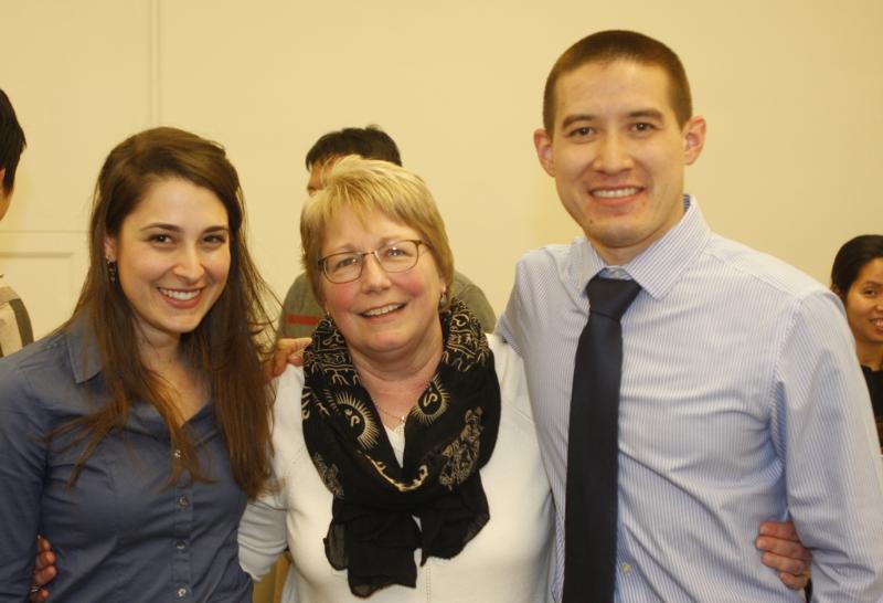 Jean Scott with Whitney Research Award Winner Deborah Kunkel (left) and Craig Cooley Memorial Award Winner Justin Strait (right)