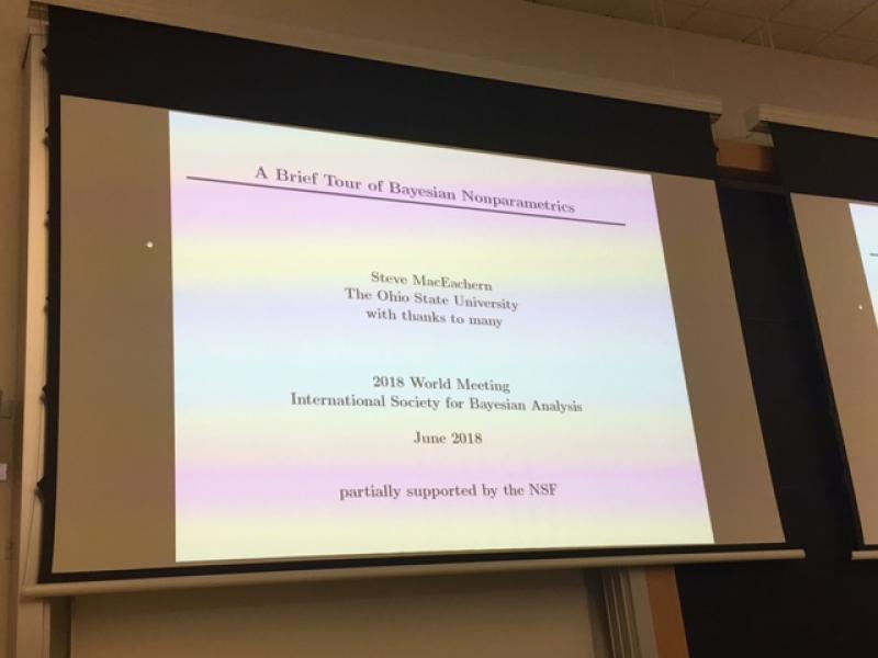 Steve MacEachern's cover slide for his ISBA World Meeting keynote address.