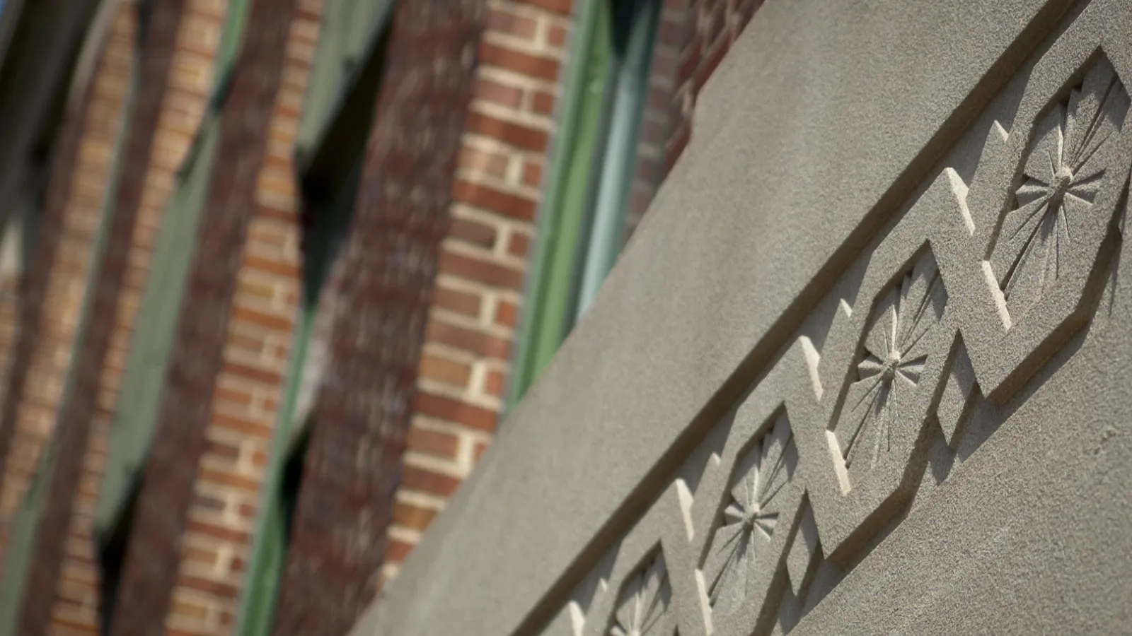 Architectural close up of Cockins Hall