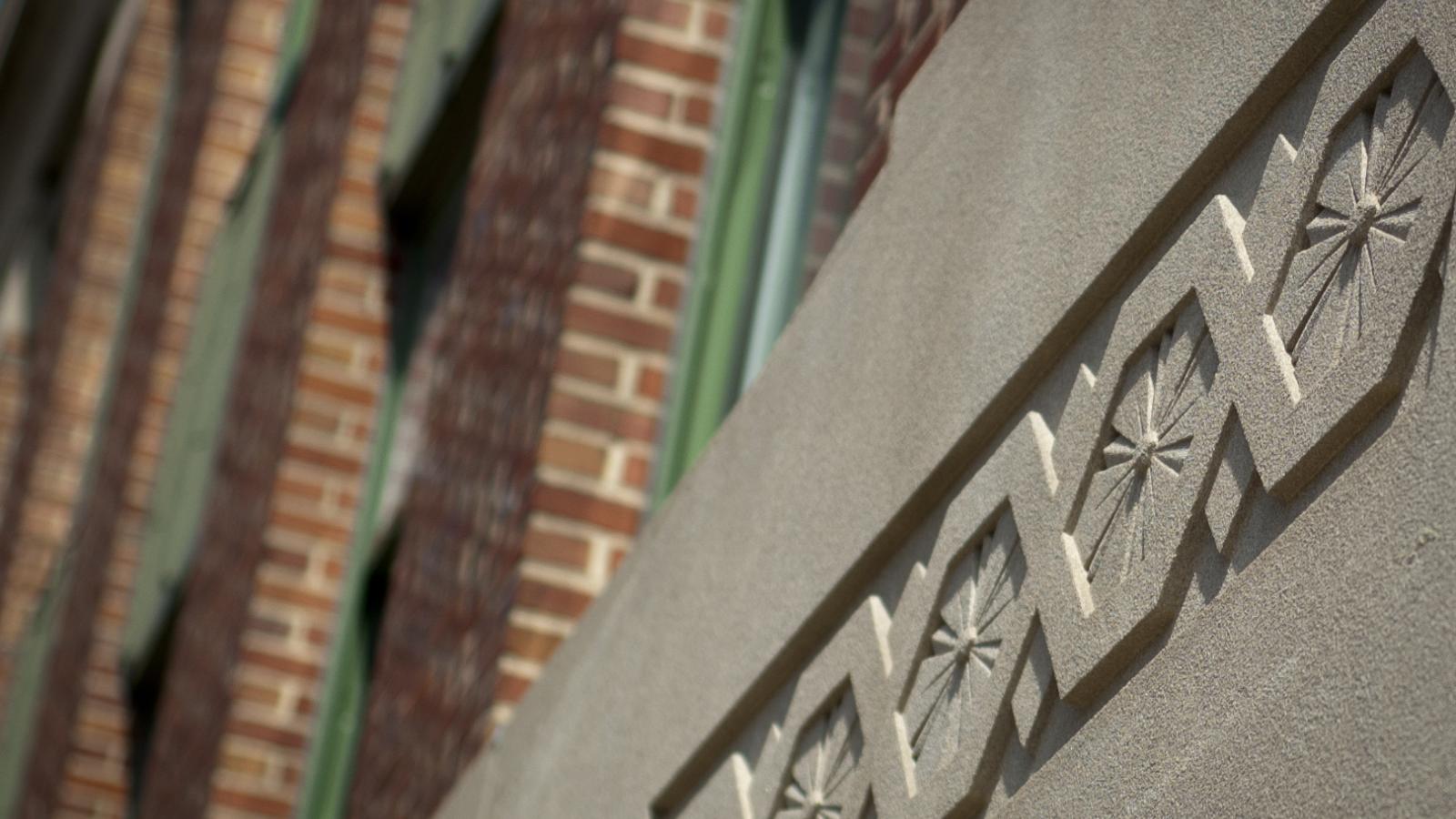 Architectural close up of Cockins Hall