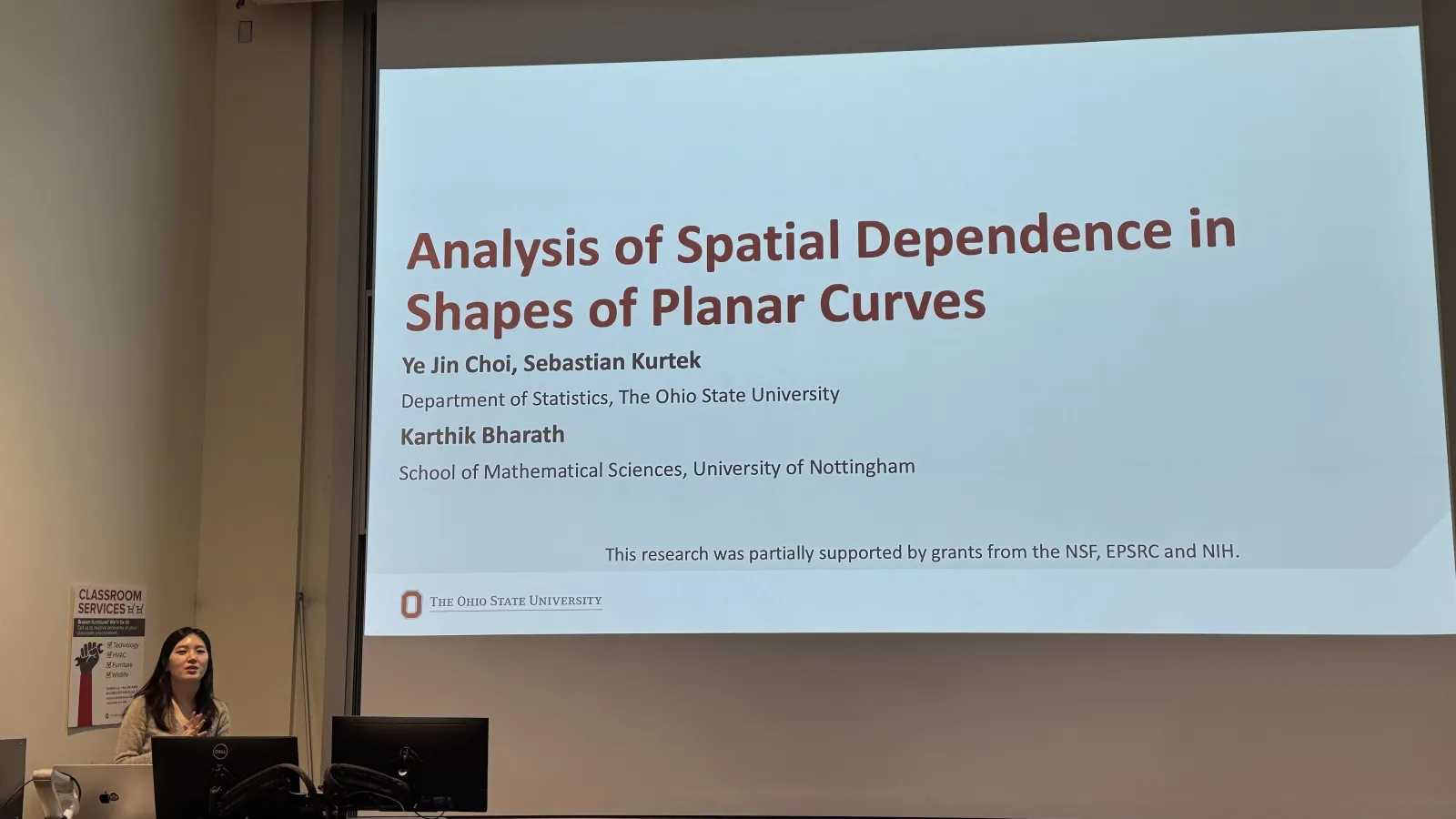 Ye Jin Choi presenting at the Whitney Award for Research Seminar