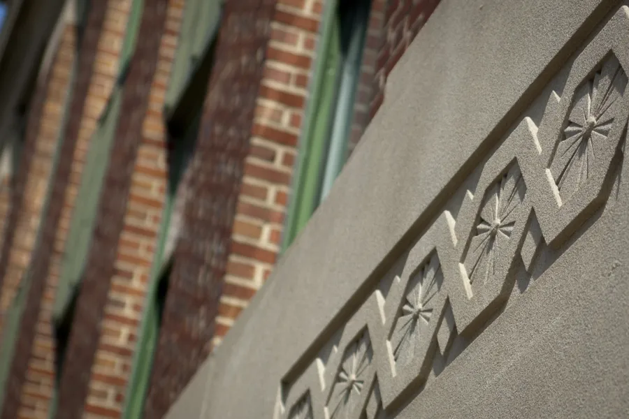 Architectural close up of Cockins Hall