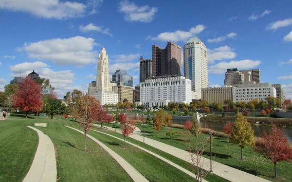 Riverfront in downtown Columbus, Ohio