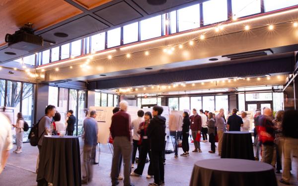 Attendees of a department poster session