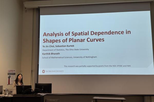 Ye Jin Choi presenting at the Whitney Award for Research Seminar