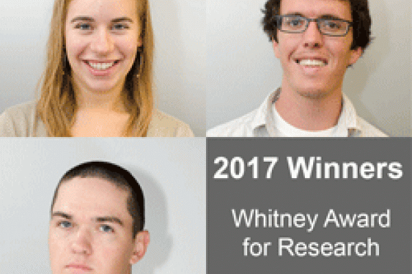 Whitney/Cooley 2017 Award Winners Whitney/Cooley 2017 Award Winners